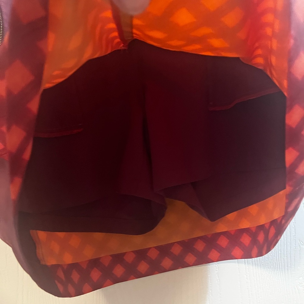 Annika Cutter & Buck Golf Tennis Skort Maroon Orange Virginia Tech Colors Size 8 - Picture 5 of 9